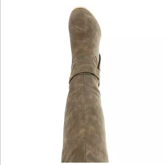 Dolce by Mojo Moxy Dora Knee High Faux Brown Boots - Picture 5 of 5